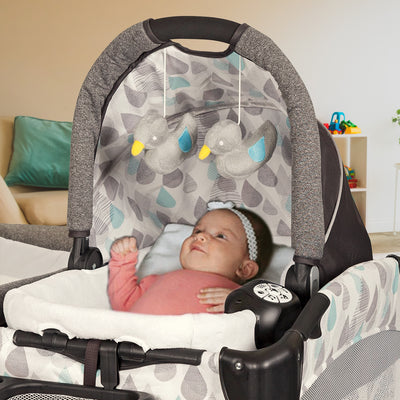 Baby Trend GoLite ELX Portable Deluxe Infant Play Nursery Center, Drip Drop Blue - VMInnovations