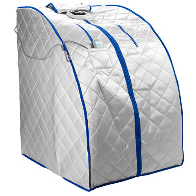 Durasage Portable Infrared Heated Personal Sauna w/ Air Ionizer Generator, Blue