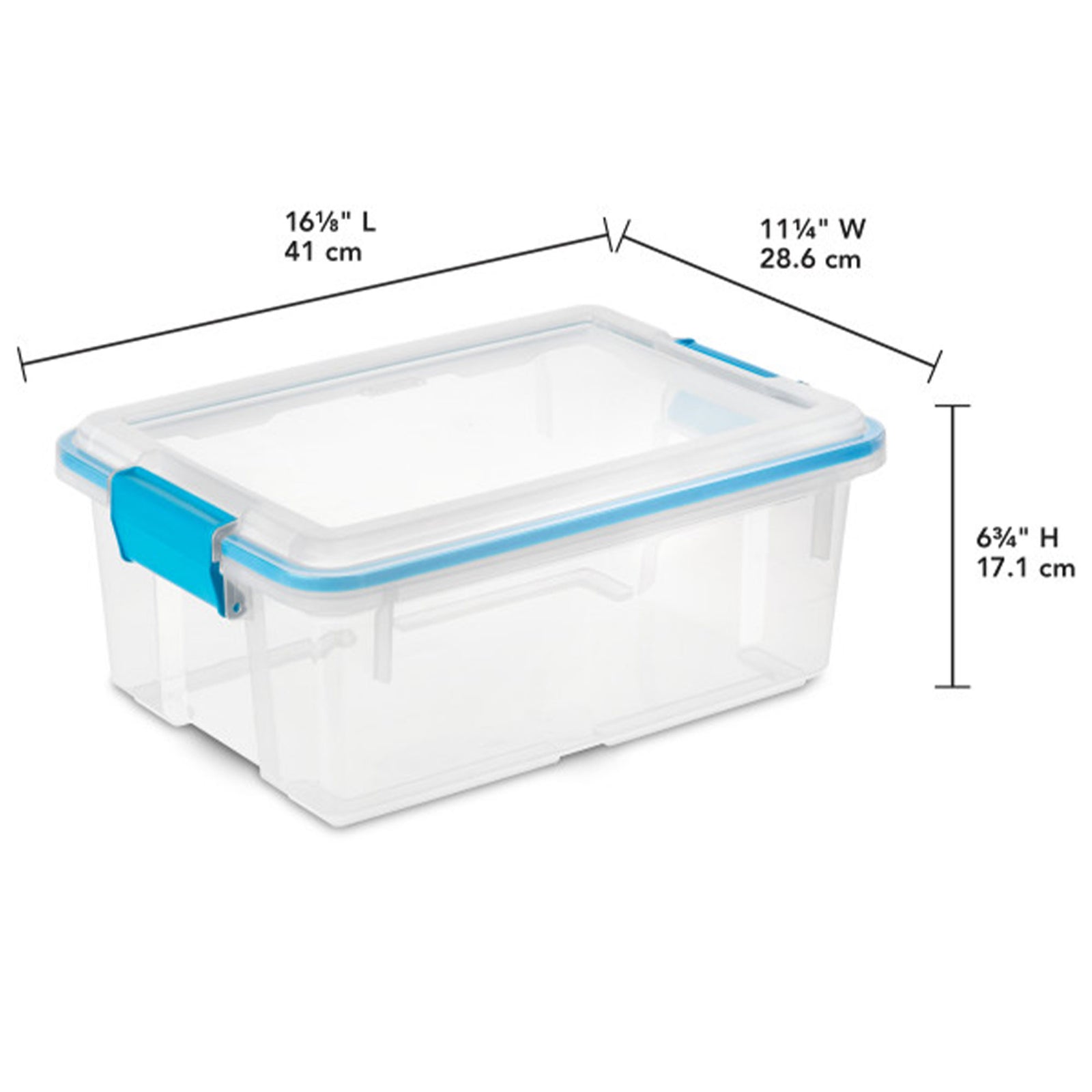 Sterilite 12 Qt Plastic Storage Bin Container Clear Gasket Sealed Box, (6 Pack) - VMInnovations