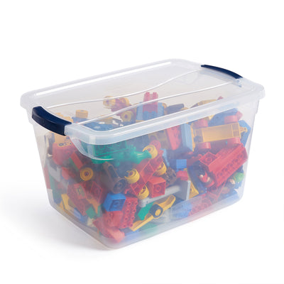 Rubbermaid 30 Quart Plastic Storage Tote Container with Lid (6 Pack) (Used)