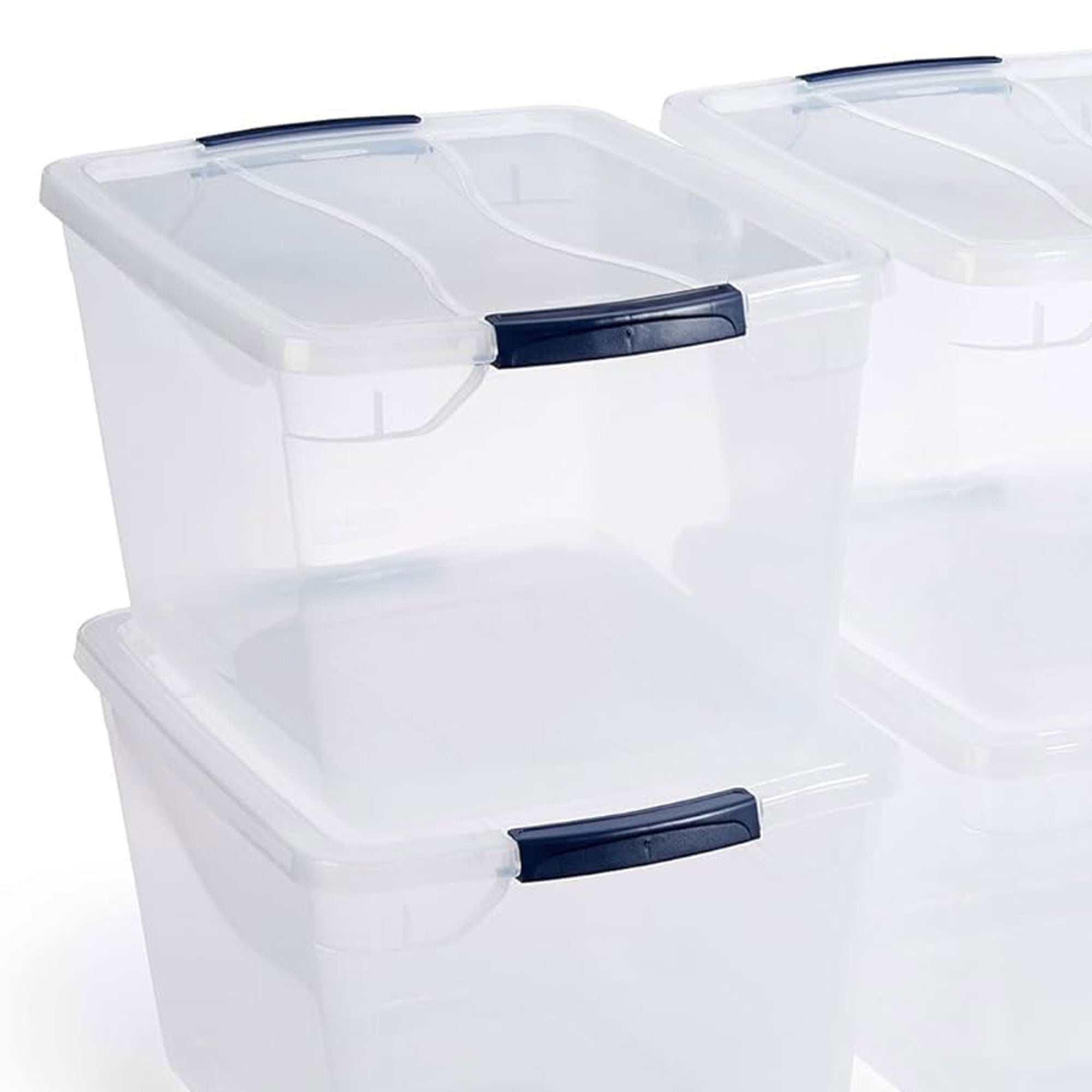 Rubbermaid 30 Quart Plastic Storage Tote Container with Lid (6 Pack) (Used) - VMInnovations