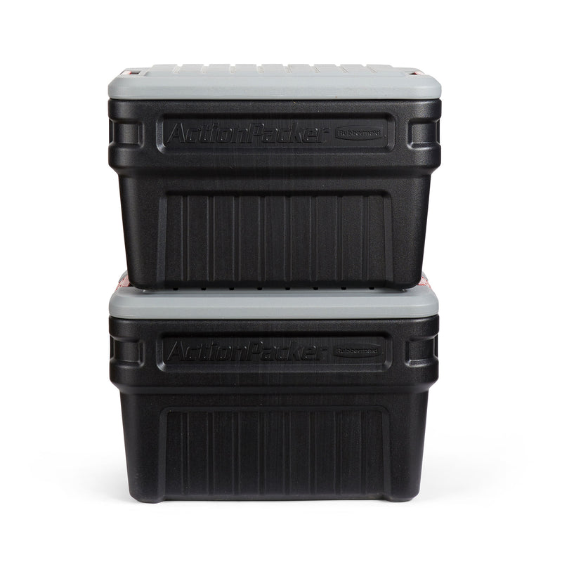 Rubbermaid 24 Gal Action Packer Lockable Latch Storage Container (2 Pack) (Used)