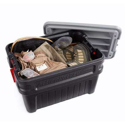 Rubbermaid 24 Gal Action Packer Lockable Latch Storage Container (2 Pack) (Used) - VMInnovations