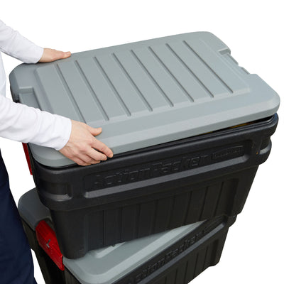 Rubbermaid 24 Gal Action Packer Lockable Latch Storage Container (2 Pack) (Used) - VMInnovations