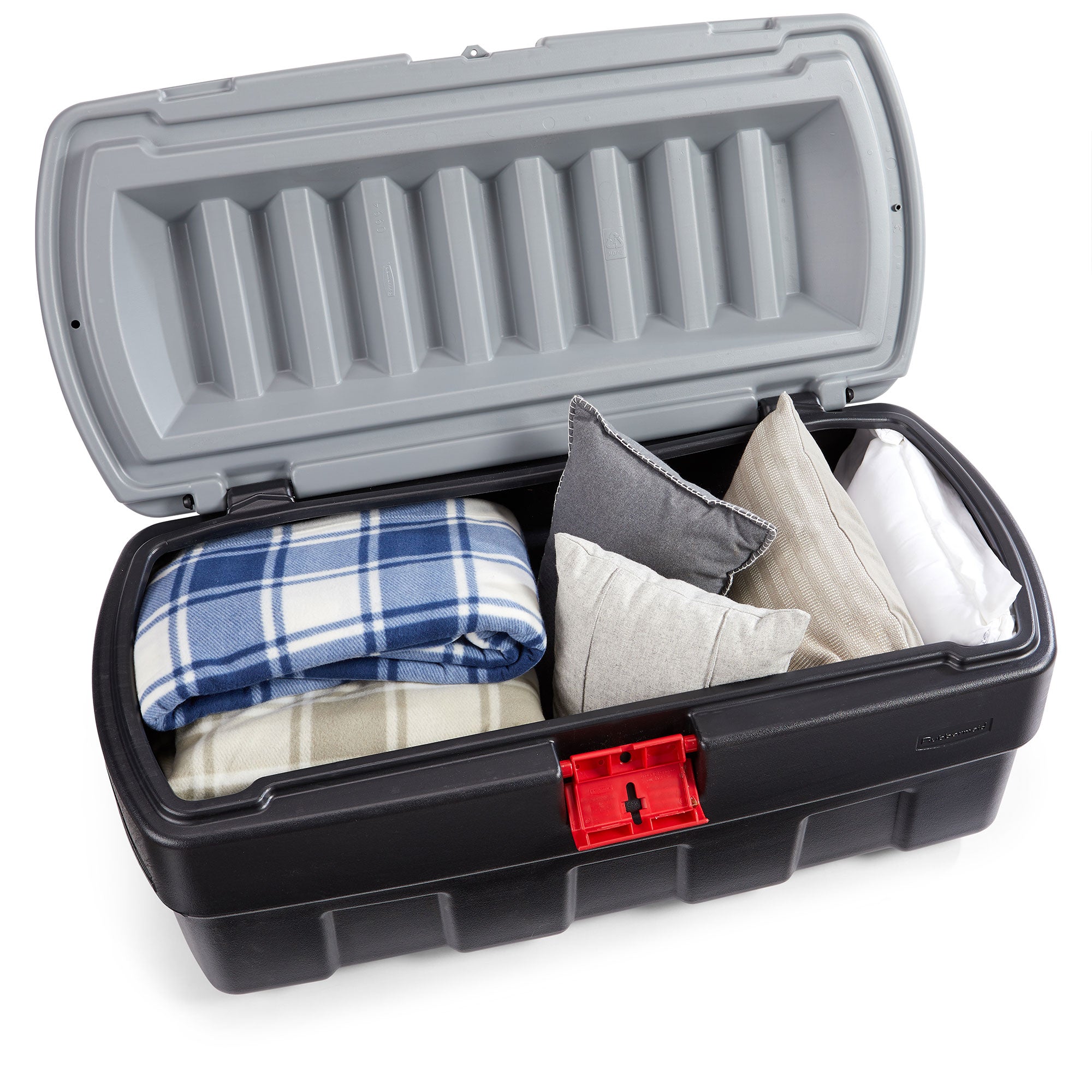 Rubbermaid 48 Gallon Action Packer Latch Storage Box Container, Black (Open Box) - VMInnovations