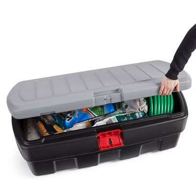 Rubbermaid 48 Gallon Action Packer Latch Storage Box Container, Black (Open Box) - VMInnovations