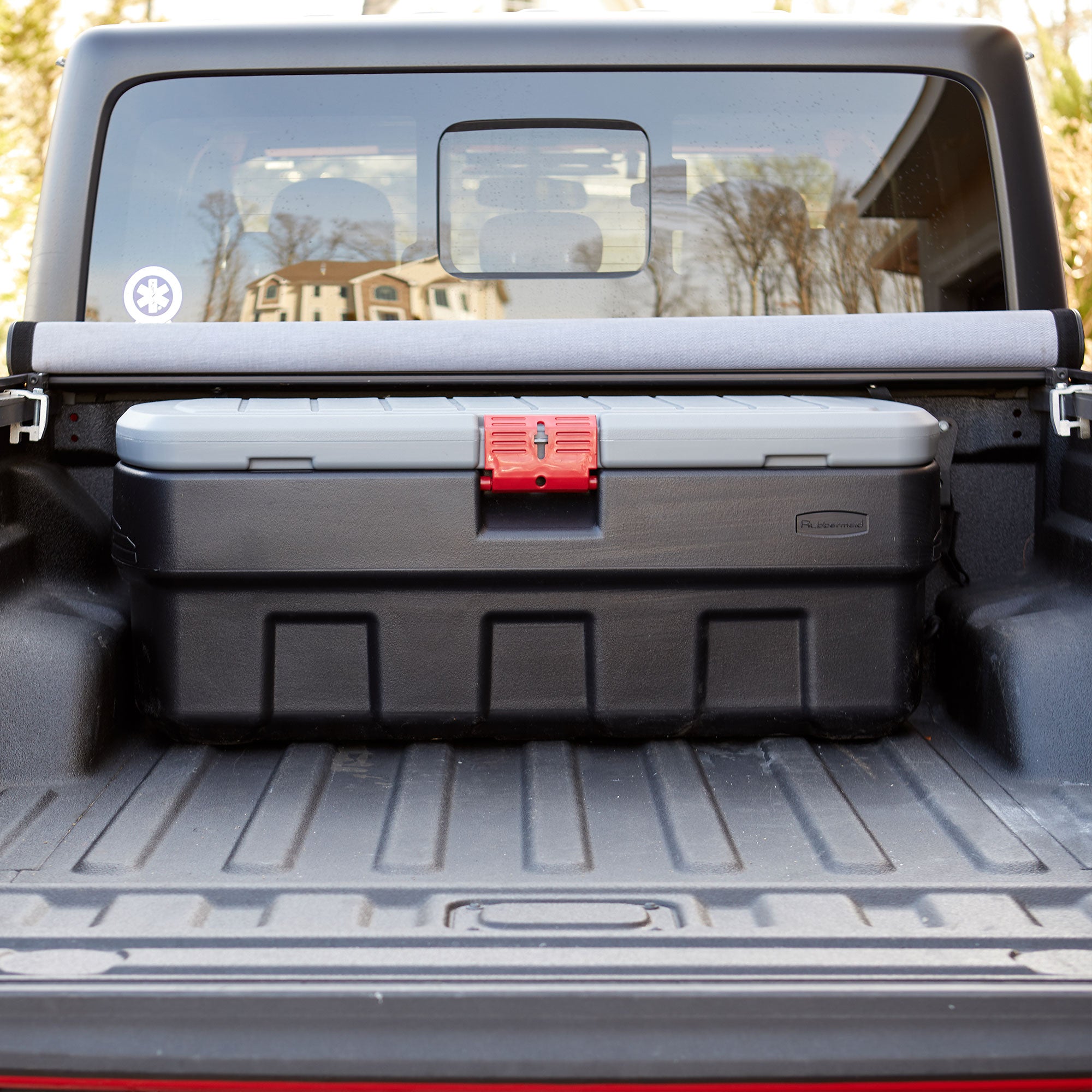 Rubbermaid 48 Gallon Action Packer Latch Storage Box Container, Black (Open Box) - VMInnovations