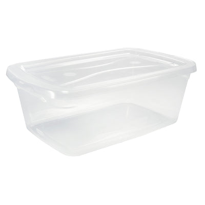 Rubbermaid 6 Qt Latching Plastic Storage Container & Lid, Clear (12 Pack) (Used)