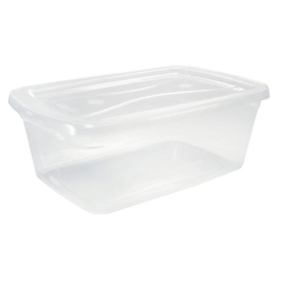 Rubbermaid 6 Qt Clear Plastic Indoor Storage Tub Tote Container & Lid, 12 Pack