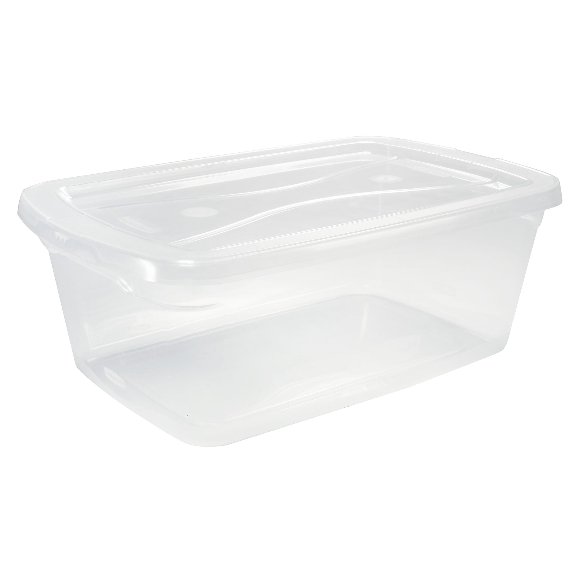 Rubbermaid 6 Qt Latching Plastic Storage Container & Lid, Clear (12 Pack) (Used) - VMInnovations