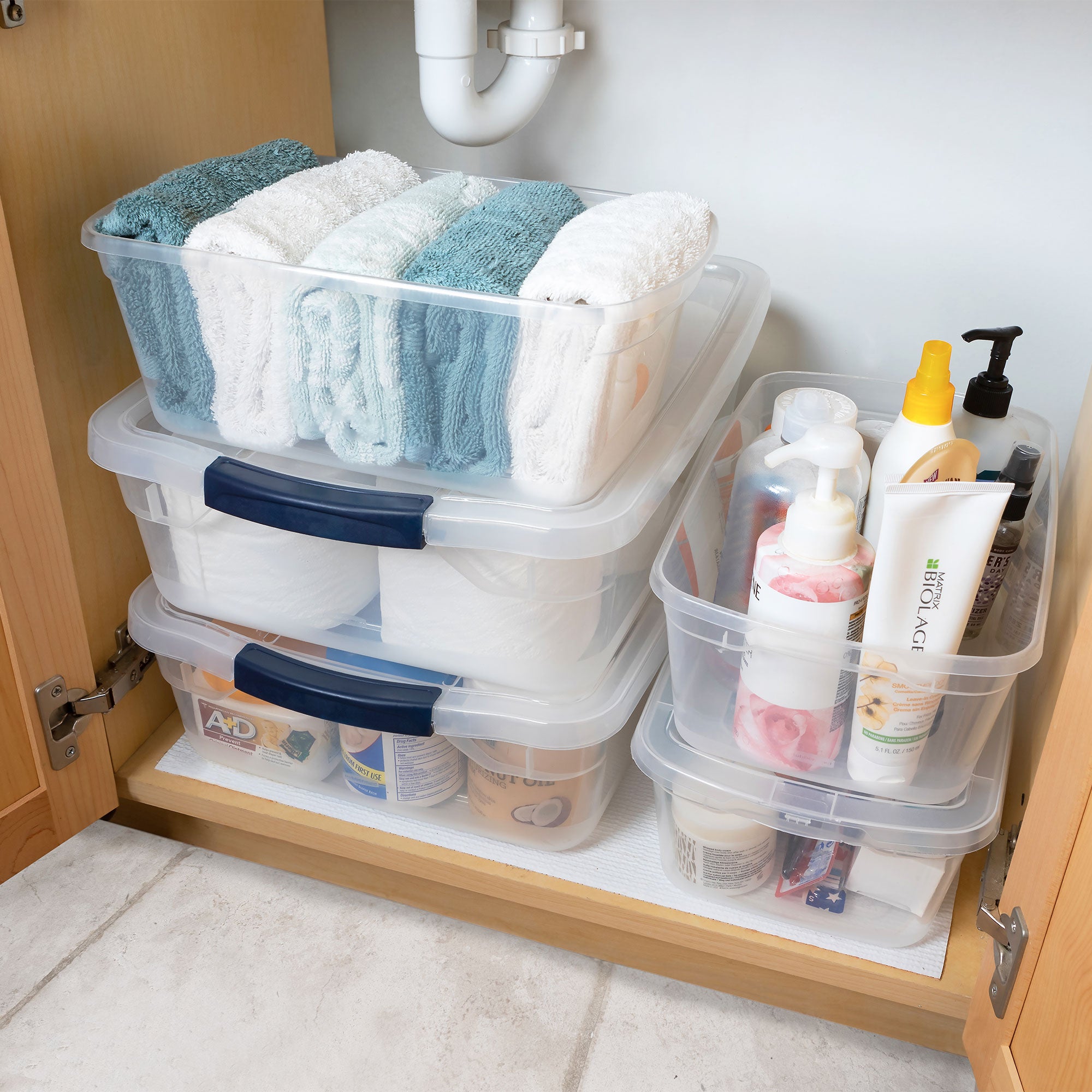 Rubbermaid 6 Qt Plastic Storage Tote Container & Lid, Clear (12 Pack) (Open Box) - VMInnovations