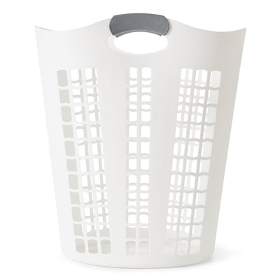 Gracious Living Easy Carry Flex 87 L Plastic Laundry Hamper, White (4 Pack)