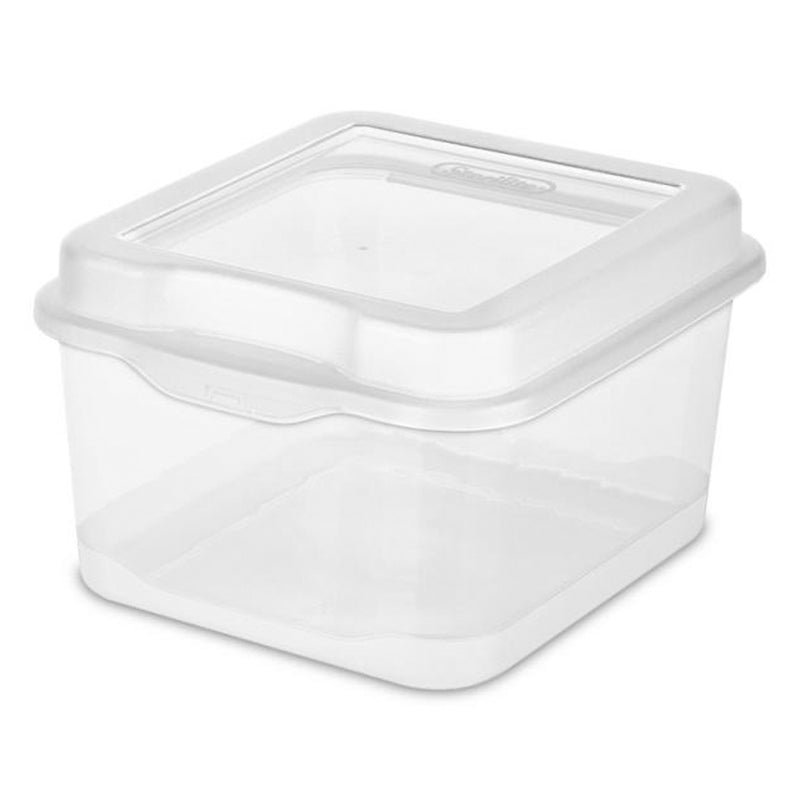 Sterilite Plastic FlipTop Hinged Storage Box Container w/ Latching Lid, 24 Pack