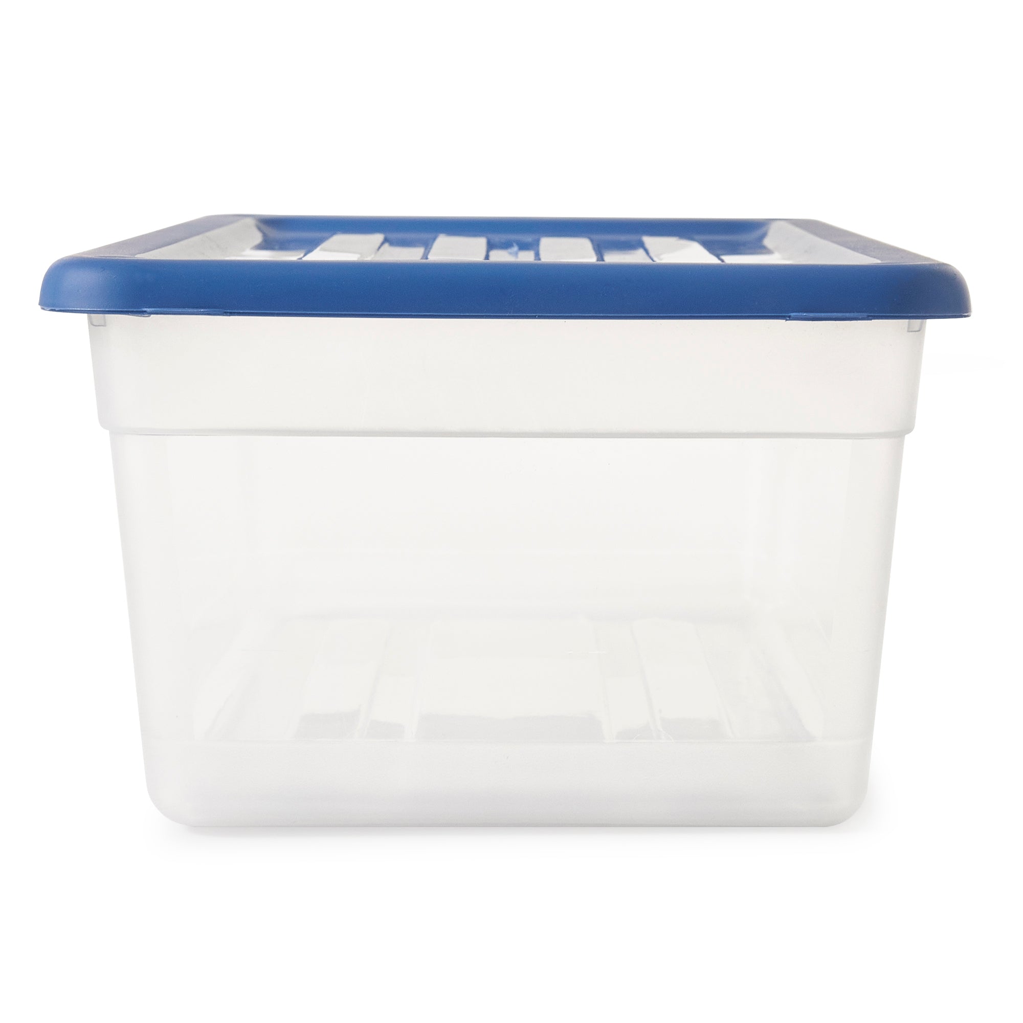 Gracious Living 1.5 Gal Clear Plastic Shoebox Storage Bin Tote w/Lid (14 Pack)
