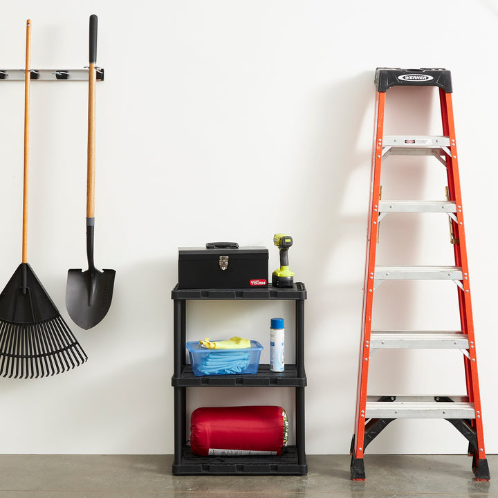 Gracious Living Knect A Shelf Fixed Storage 3 Shelf Shelving Unit (Open Box) - VMInnovations