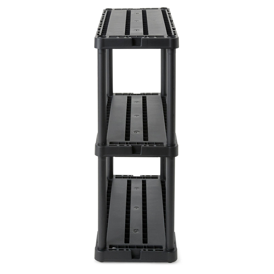 Gracious Living Knect A Shelf Fixed Storage 3 Shelf Shelving Unit (Open Box) - VMInnovations