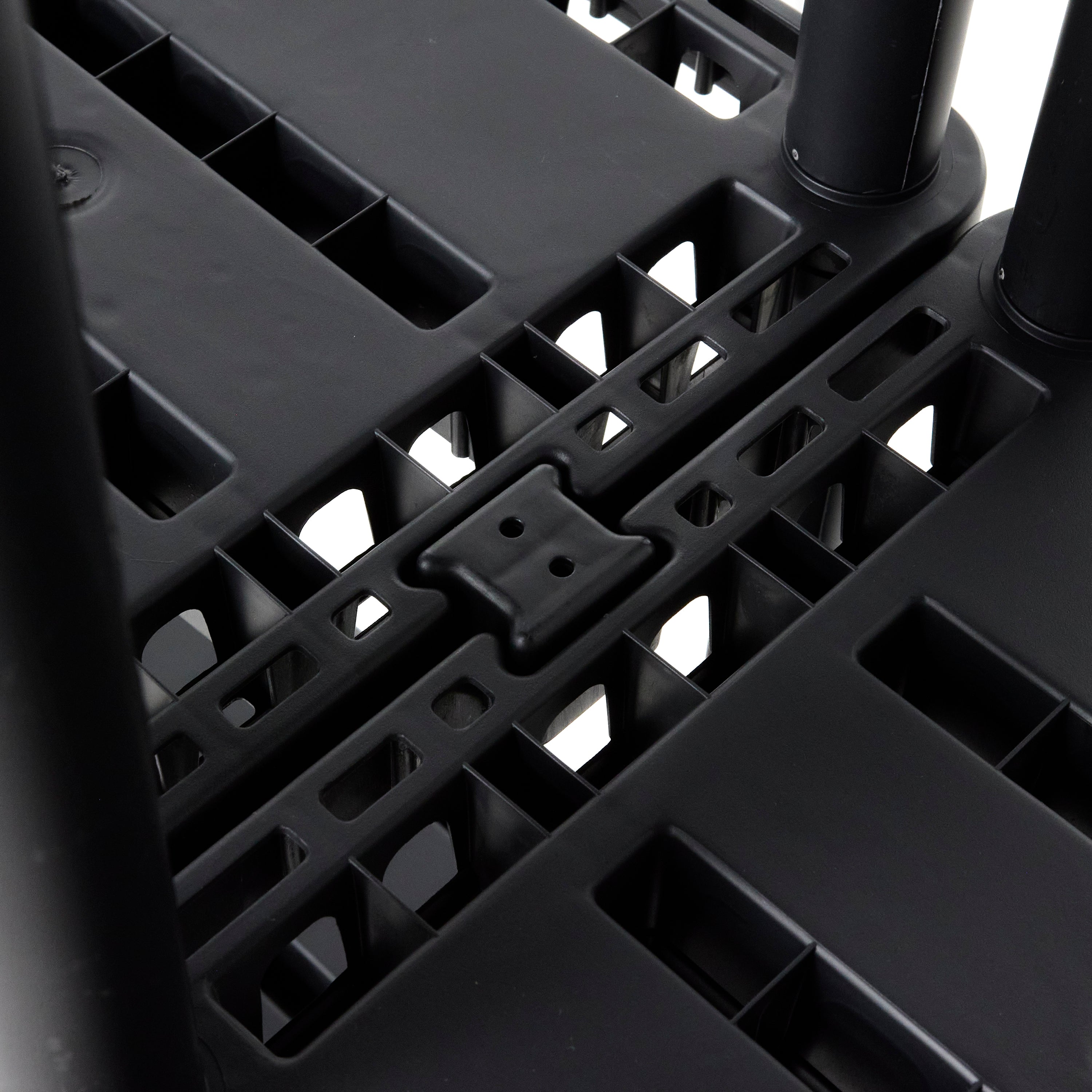 Gracious Living 3 Shelf Knect-A-Shelf Solid Light Duty Storage Unit, Black 2Pack - VMInnovations