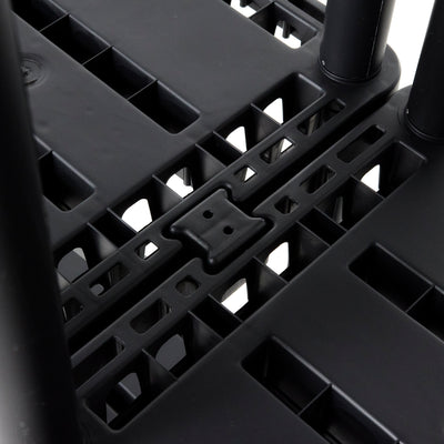 Gracious Living 3 Shelf Knect-A-Shelf Solid Light Duty Storage Unit, Black 2Pack - VMInnovations