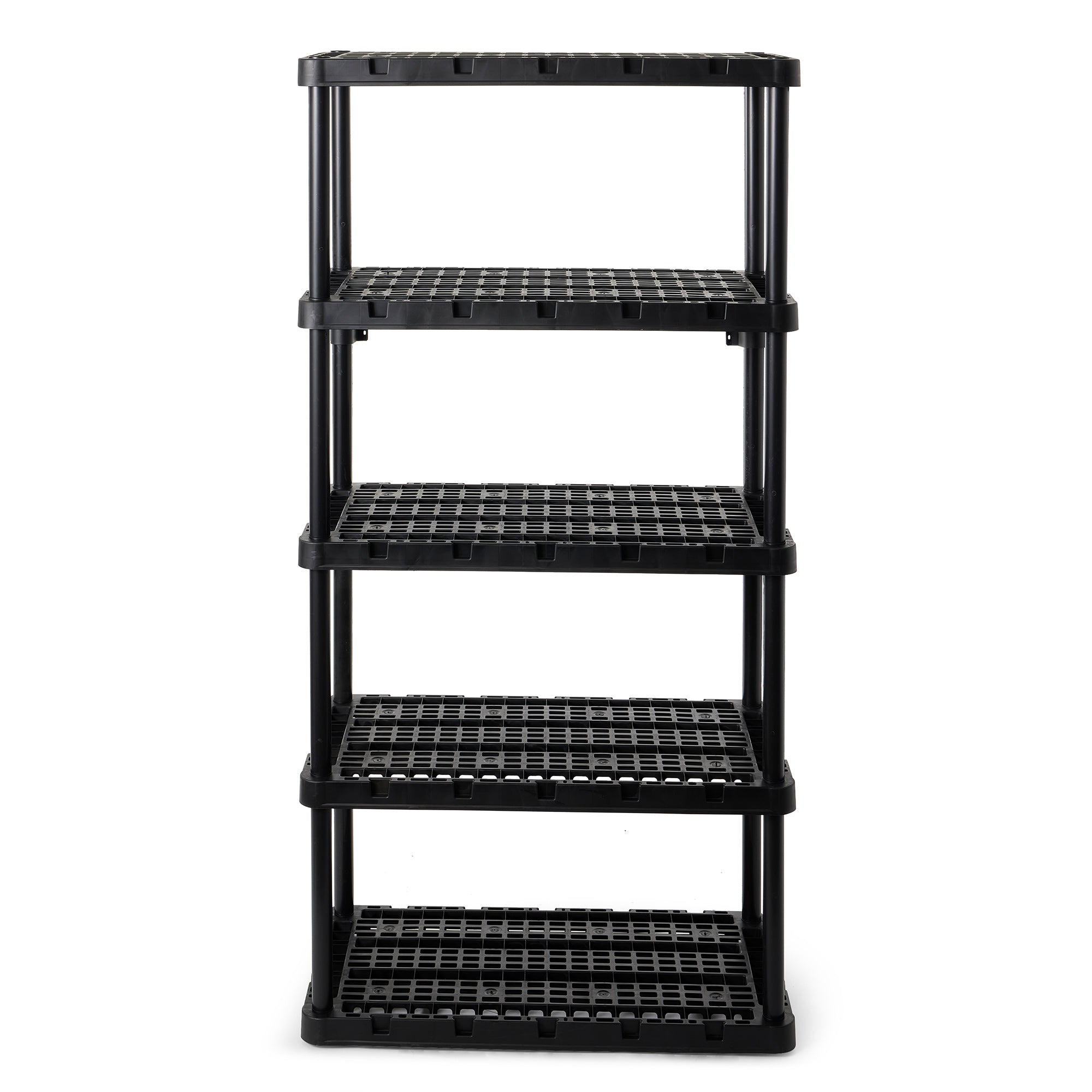 Gracious Living 5 Shelf Knect-A-Shelf Heavy Duty Storage Unit, Black (Open Box) - VMInnovations