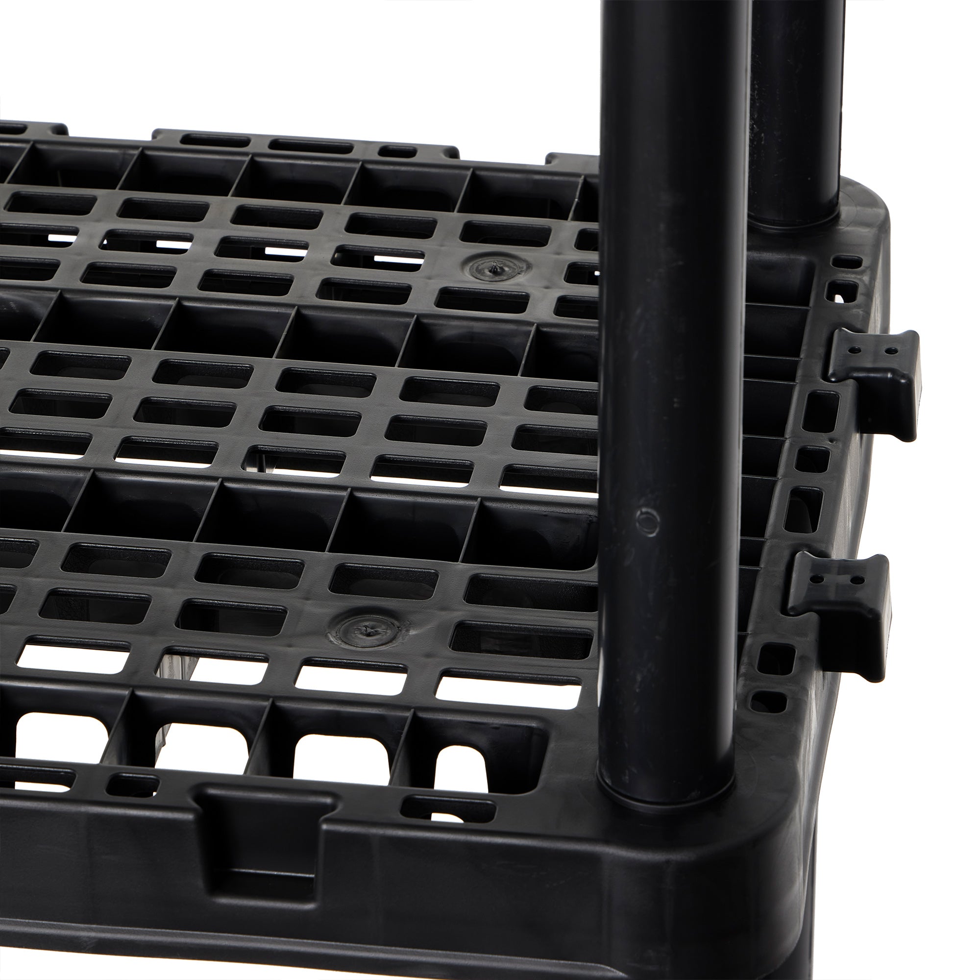 Gracious Living 5 Shelf Knect-A-Shelf Heavy Duty Storage Unit, Black (Open Box) - VMInnovations