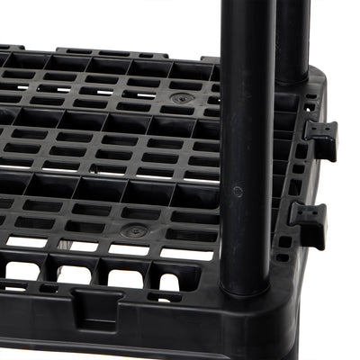 Gracious Living 5 Shelf Knect-A-Shelf Heavy Duty Storage Unit, Black (Open Box) - VMInnovations