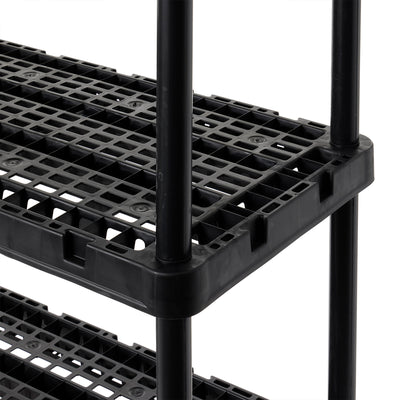 Gracious Living 5 Shelf Knect-A-Shelf Heavy Duty Storage Unit, Black (Open Box) - VMInnovations