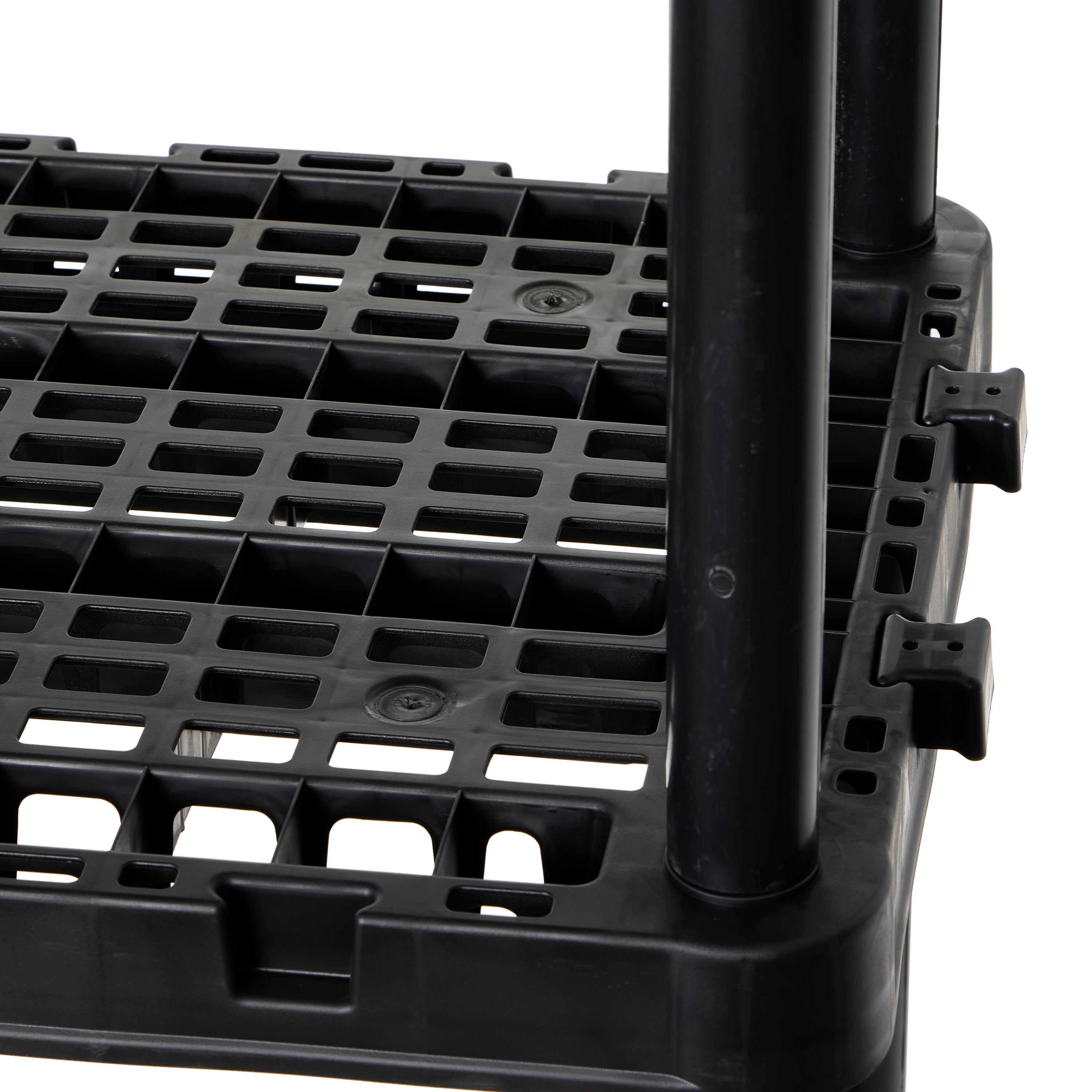 Gracious Living 5 Shelf Knect-A-Shelf Ventilated Heavy Duty Storage, Black 3Pack - VMInnovations