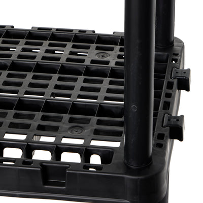 Gracious Living 5 Shelf Knect-A-Shelf Ventilated Heavy Duty Storage, Black 4Pack - VMInnovations