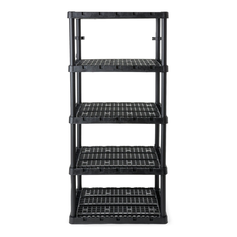 Gracious Living 5 Shelf Knect-A-Shelf Heavy Duty Storage, Black(Open Box)