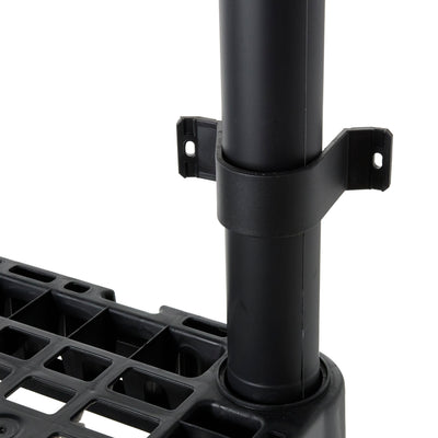Gracious Living 5 Shelf Knect-A-Shelf Ventilated Heavy Duty Storage, Black 3Pack