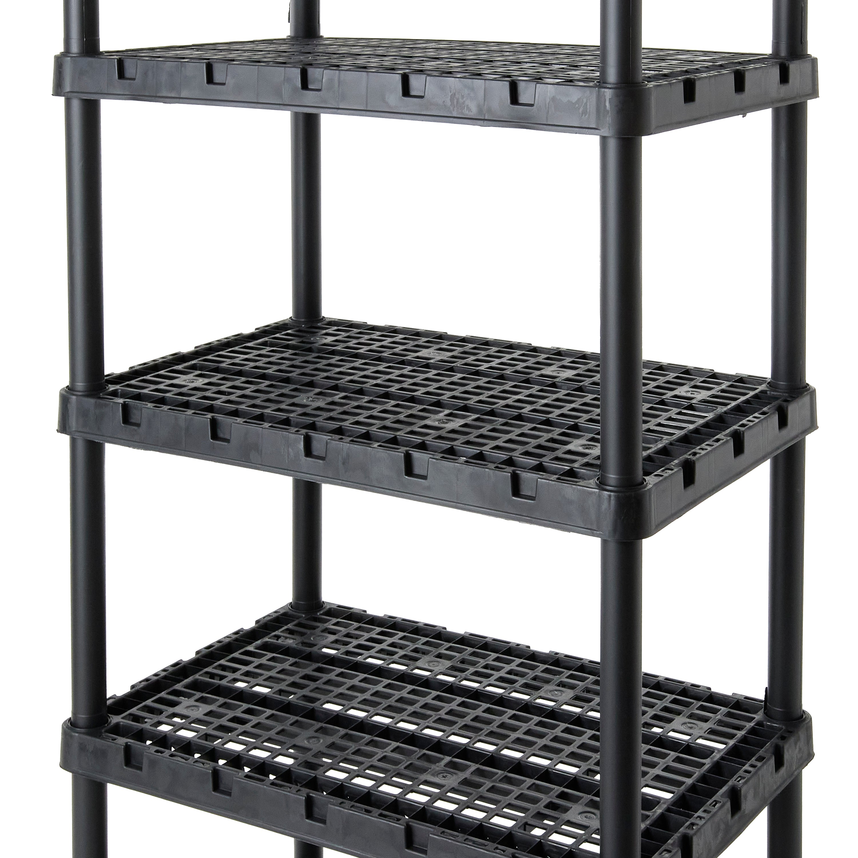 Gracious Living 5 Shelf Knect-A-Shelf Ventilated Heavy Duty Storage, Black(Used) - VMInnovations