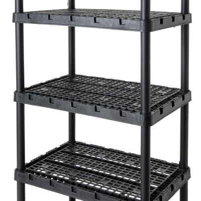 Gracious Living 5 Shelf Knect-A-Shelf Ventilated Heavy Duty Storage, Black(Used) - VMInnovations