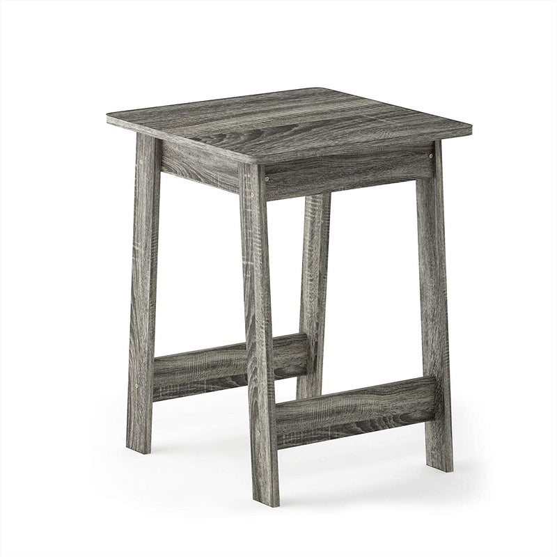 Furinno Beginning Sturdy Wood Rectangle Flat Top Home Decor End Table, Oak Grey