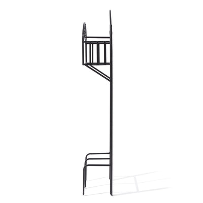 Liberty Garden 5-Prong Gauge Steel Scroll Water Hose Stand w/ Shelf (Open Box) - VMInnovations