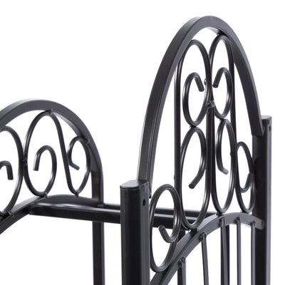 Liberty Garden 5-Prong Gauge Steel Scroll Water Hose Stand w/ Shelf (Open Box) - VMInnovations