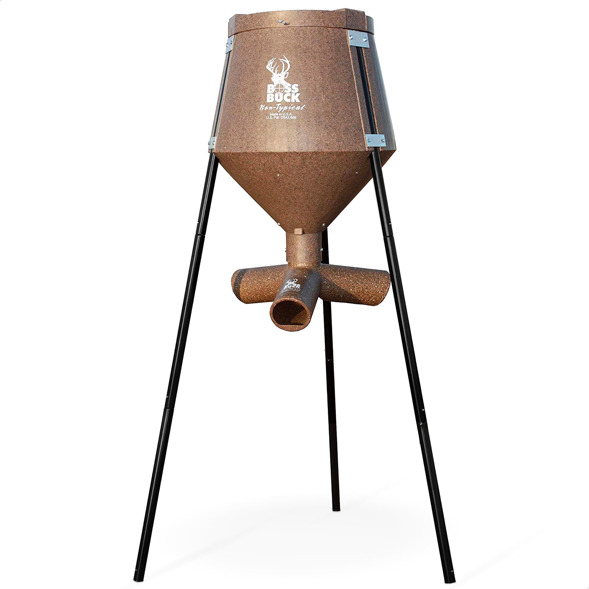 Boss Buck 200 Pound Tripod Game Deer Corn and Protein Pellet Feeder (Open Box)