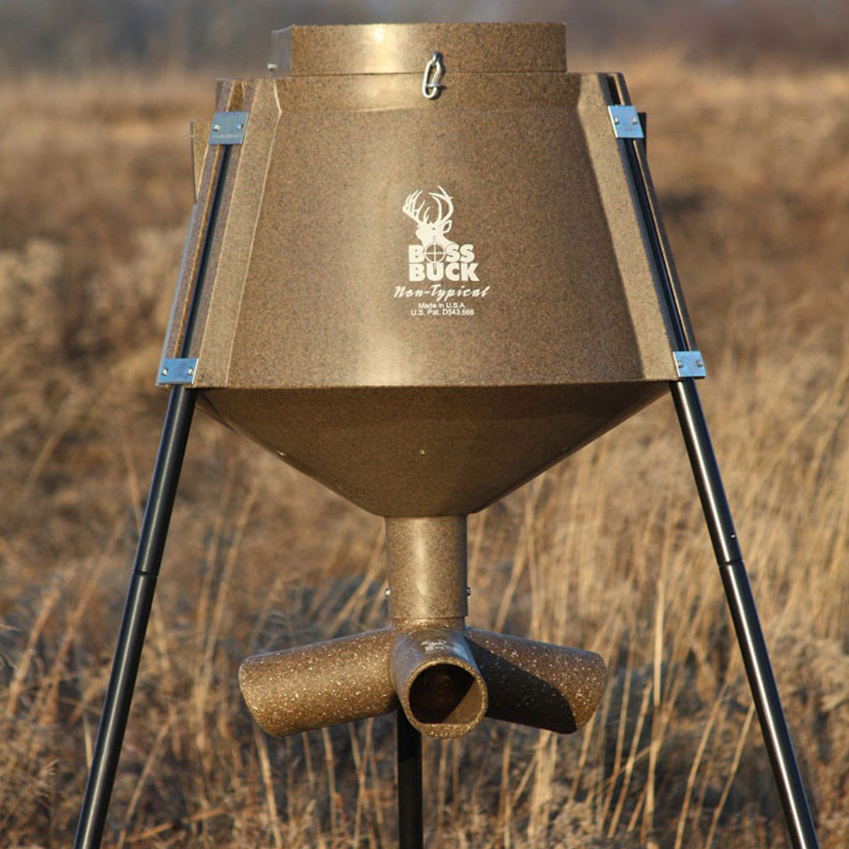 Boss Buck 350lb Gravity Fed Tripod Game Corn Protein Pellet Feeder (Open Box)