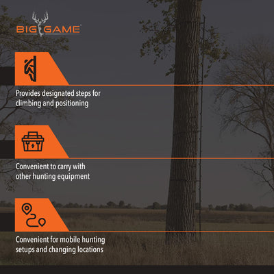Big Game Quick Stick Climbing Sticks, Tree Climbing Hunting Gear for Deer Stands