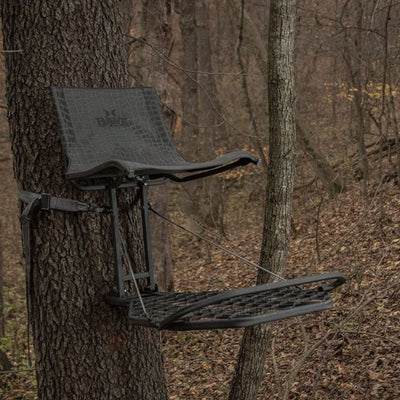 Hawk Kickback LVL Hang-On Tree Stand with Leg Extension Footrest, Black (2 Pack)