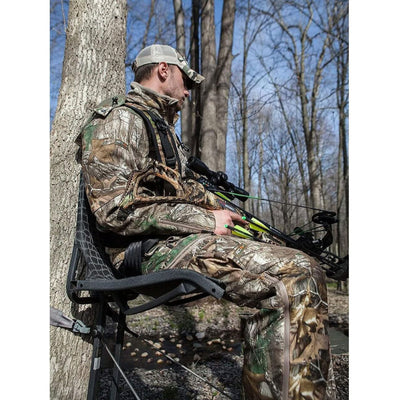 Hawk Kickback LVL Steel Hang-On Tree Stand w/ Leg Extension Footrest (Used) - VMInnovations