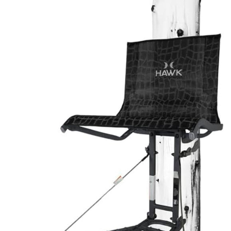 Hawk Kickback LVL Steel Hang-On Tree Stand w/ Leg Extension Footrest (Open Box)