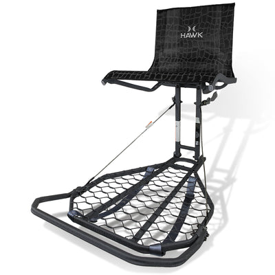 Hawk Kickback LVL Steel Hang-On Tree Stand w/ Leg Extension Footrest (Used) - VMInnovations