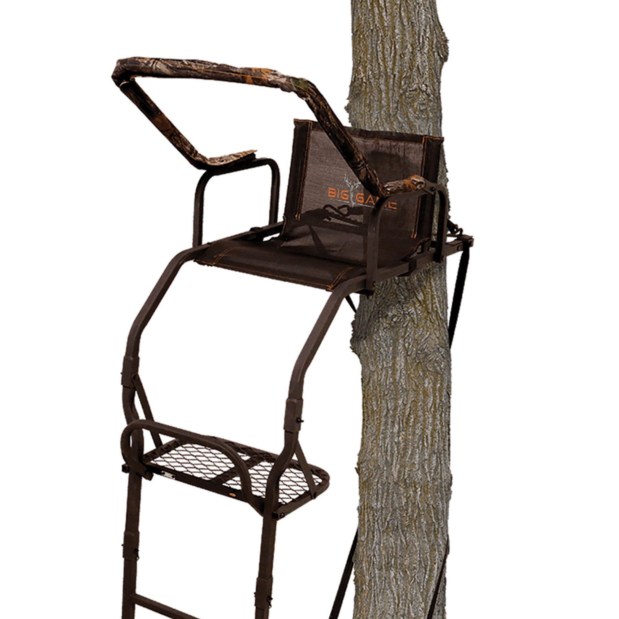 Big Game Warrior DXT Lightweight Portable Hunting Tree Stand Ladder, 17' (Used)