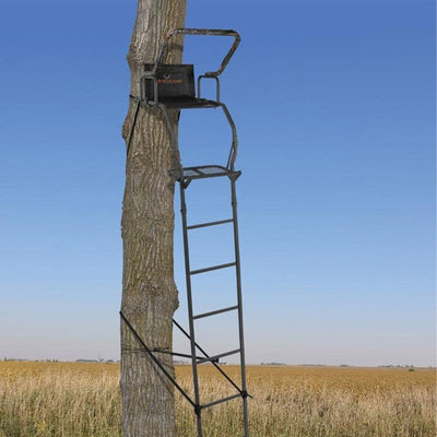 Big Game Warrior Lightweight Portable Hunting Tree Stand Ladder, 17' (Open Box)