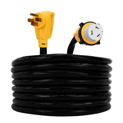 Camco PowerGrip 25 Foot 50 Amp RV Power Cord w/ 90 Degree Locking Adapter (Used)