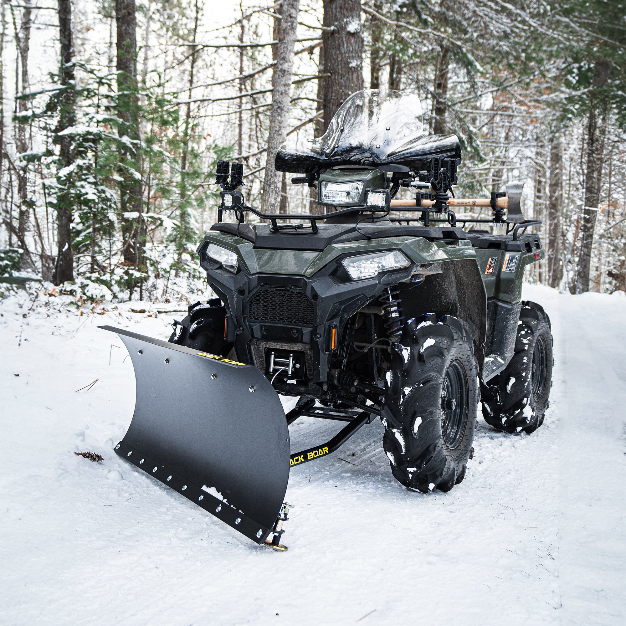 Black Boar ATV/UTV Adjustable 48" Long Snow Plow Implement Kit (Used)