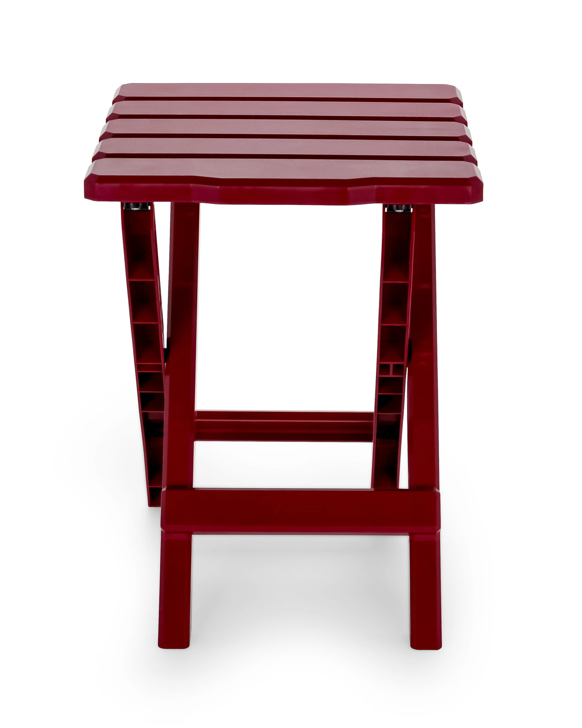 Camco 51684 Outdoor Camping Regular Adirondack Plastic Folding Side Table, Red