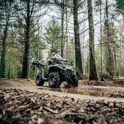 Camco Black Boar ATV Outside Vehicle Heavy-Duty Wraparound Protective Windshield