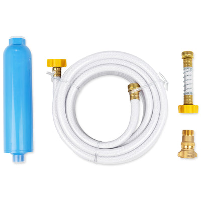 Camco 40010 Marine RV Camper Trailer Fresh Water Hose and Filter Filtration Kit - VMInnovations