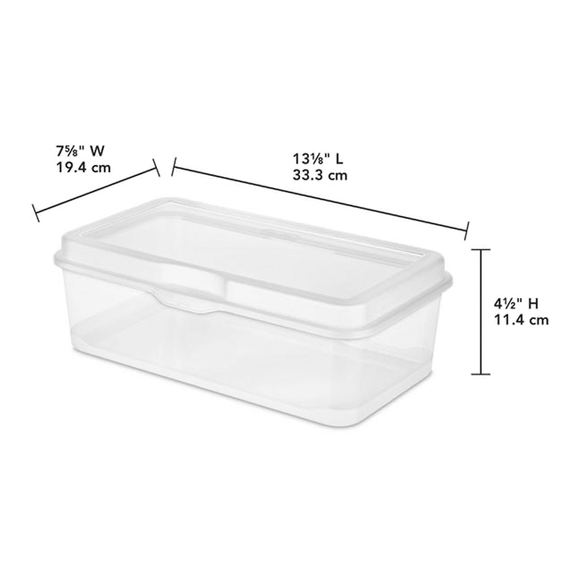 Sterilite Plastic Stacking FlipTop Latching Storage Box Container, Clear 36 Pack - VMInnovations